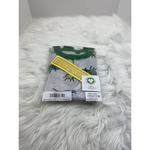 NEW 12-18 Months 75 HANNA ANDERSSON Moon and Back Dinosaurs 2pc Pajama S… - Picture 4 of 12